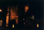 Grabo' European Photography / Medieval English  photography: Bootham Bar by night.  Enter into the medieval walled city of York through this gate, and relive its legendary past.  Nighttime, York, England.  Grabo' Medieval European Photography Collection.