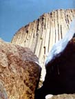 Wyoming Photography / Devil's Tower photography: "the Devil in October."   A Grabo' photographic image of Devil's Tower with rocks, ice, and snow.  Very refreshing.  Indulge yourself.  Buy one of my Wyoming pictures. (That's an order!)  Click here for more...