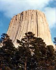 Wyoming photography by Grabo' / Devil's Tower Photography: "Devil in the Trees"...   This Wyoming Photograph features Devil's tower with its feet in the trees and its head in the clouds.  Perfect for your den or office.  Devil's Tower National Monument.  Want to know more? Click the thumbnail!