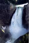 Wyoming Photography / Yelowstone Park Photography. "The Eagle has Landed."   With unbelievable ferocity, the Yellowstone River plunges over this towering cliff, churning and boiling endlessly.  Hear the roar - feel the mist touch your forehead.  Hang Grabo's Wyoming pictures on your wall.