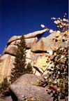 Wyoming Photography by Steve Grabowski / Vedauwoo photography: "Autumn, Nautilus Rock"    This Wyoming photography depicts a place called Vedauwoo,  between Laramie and Cheyenne.  Savor its sheer granite faces, and its bright fall colors.  Put it in your waiting room to soothe  and calm your patients or clients.